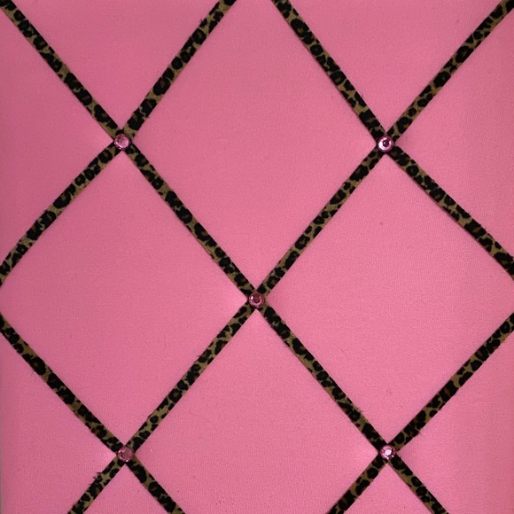 Leopard Fabric Memo and Photo Board - Picture 3 of 4